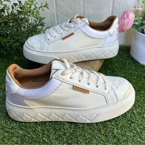 TORY BURCH Ladybug Sneaker Color: White / White / White women size 6 New.
